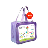 LSB Dive 2-Piece Navy & Purple Front-Zip Jacket with Full Length Pants, 2.5mm Neoprene Kids Swimsuit with Free Washbag