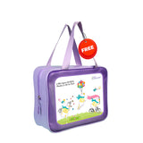 LSB Dive 2-Piece set Purple & Pink Side Panel, Front-Zip Jacket with Full Length Pants, 2.5mm Neoprene Kids Swimsuit with Free Washbag