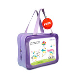 LSB Dive 2-Piece set, Cobalt & Red Stamps Front-Zip Jacket with Knee Length Shorts, 2.5mm Neoprene Kids Swimsuit with Free Washbag