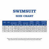 LSB 2 Pcs 4 Fishes Blue & Yellow T-shirt & Shorts Set, Toddlers & Kids Swimwear with Free Wash Bag & Free Swim Detergent