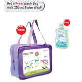LSB 2 Pcs Cage Shark T-shirt & Shorts Set, Toddlers & Kids Swimwear with Free Wash Bag & Free Swim Detergent