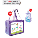 LSB 2 Pcs Pink & Yellow Penguin & Shorts Set, Toddlers & Kids Swimwear with Free Wash Bag & Free Swim Detergent