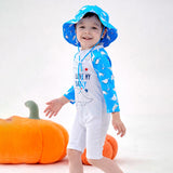 LSB Blue Daddy Dino, Toddlers & Kids Swimwear with matching Hat, Free Wash Bag & Free Swim Detergent