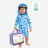 LSB Blue Dolphin, Toddlers & Kids Swimwear with long Cap Free Wash Bag & Free Swim Detergent