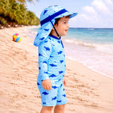 LSB Blue Dolphin, Toddlers & Kids Swimwear with long Cap Free Wash Bag & Free Swim Detergent