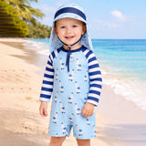 LSB Blue Lhama, Toddlers & Kids Swimwear with long Cap Free Wash Bag & Free Swim Detergent