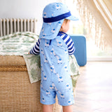 LSB Blue Lhama, Toddlers & Kids Swimwear with long Cap Free Wash Bag & Free Swim Detergent