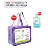 LSB Blue Lhama, Toddlers & Kids Swimwear with Free Wash Bag & Free Swim Detergent