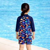 LSB Fish Sea Print Toddlers & Kids Swimwear with Free Wash Bag & Free Swim Detergent