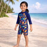 LSB Fish Sea Print Toddlers & Kids Swimwear with Free Wash Bag & Free Swim Detergent