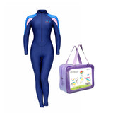 LSB Full Length Navy Blue Stirrup Foot Loop, Teens and Womens Swimwear in UPF 50+ with Free Washbag