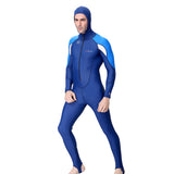 LSB Full-Length Navy Blue Hood & Stirrup Foot Loop, Teens and Mens Swimwear in UPF 50+ with Free Washbag