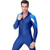LSB Full-Length Navy Blue Hood & Stirrup Foot Loop, Teens and Mens Swimwear in UPF 50+ with Free Washbag