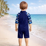 LSB Navy Shark, Toddlers & Kids Swimwear with long Cap Free Wash Bag & Free Swim Detergent