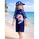 LSB Navy Shark, Toddlers & Kids Swimwear with long Cap Free Wash Bag & Free Swim Detergent