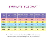 LSB Dive Navy, Purple & Teal Side Panel Knee Length 2.5 mm Neoprene Kids Swimsuit with Free Washbag