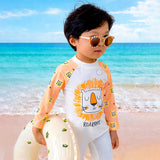LSB Orange Roar Lion, Toddlers & Kids Swimwear with matching Hat, Free Wash Bag & Free Swim Detergent