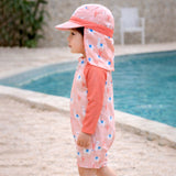 LSB Peach Lhama, Toddlers & Kids Swimwear with long Cap Free Wash Bag & Free Swim Detergent