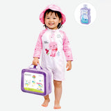 LSB Pink Bunny, Toddlers & Kids Swimwear with matching Hat, Free Wash Bag & Free Swim Detergent
