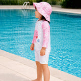 LSB Pink Bunny, Toddlers & Kids Swimwear with matching Hat, Free Wash Bag & Free Swim Detergent