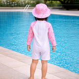 LSB Pink Bunny, Toddlers & Kids Swimwear with matching Hat, Free Wash Bag & Free Swim Detergent