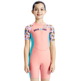 LSB Pink Multi-Color Toy Play Printed, Half Sleeves, Knee Length Kids Swimwear in Upf 50+ Fabric with Swim Cap & Free Washbag