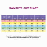 LSB Pink Multi-Color Toy Play Printed, Half Sleeves, Knee Length Kids Swimwear in Upf 50+ Fabric with Swim Cap & Free Washbag