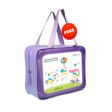 LSB Dive Purple & Teal Geometric Printed Full Length 2.5mm Neoprene Kids Swimsuit with Free Washbag