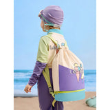 LSB Beige Ice Cream Kids Waterproof Swimming Bag/ Beach Bag