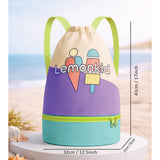LSB Beige Ice Cream Kids Waterproof Swimming Bag/ Beach Bag