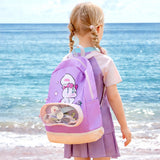 LSB Purple & Pink Bunny Kids Waterproof Swimming Bag/ Beach Bag