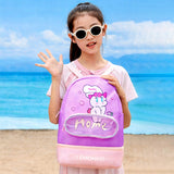 LSB Purple & Pink Bunny Kids Waterproof Swimming Bag/ Beach Bag