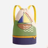 LSB Beige Sailboat Kids Waterproof Swimming Bag/ Beach Bag