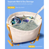 LSB Beige Sailboat Kids Waterproof Swimming Bag/ Beach Bag