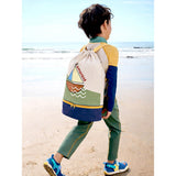 LSB Beige Sailboat Kids Waterproof Swimming Bag/ Beach Bag