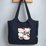 LSB Black 3D Kitties stylish & casual Tote Bag for Teens & Adults