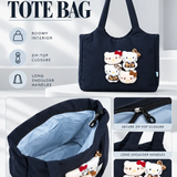 LSB Black 3D Kitties stylish & casual Tote Bag for Teens & Adults