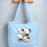 LSB Blue 3D Kitties stylish & casual Tote Bag for Teens & Adults