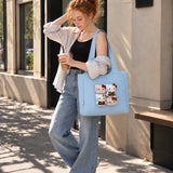 LSB Blue 3D Kitties stylish & casual Tote Bag for Teens & Adults