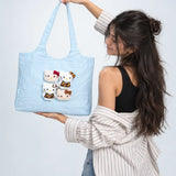 LSB Blue 3D Kitties stylish & casual Tote Bag for Teens & Adults