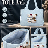 LSB Blue 3D Kitties stylish & casual Tote Bag for Teens & Adults