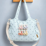 LSB Blue Heart 3D Glasses Bunny stylish & casual Tote Bag for Teens & Adults