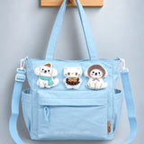 LSB Blue 3D Puppy & Cat stylish & casual Tote Bag for Teens & Adults
