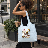 LSB Grey 3D Kitties stylish & casual Tote Bag for Teens & Adults