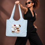 LSB Grey 3D Kitties stylish & casual Tote Bag for Teens & Adults