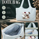 LSB Grey 3D Kitties stylish & casual Tote Bag for Teens & Adults