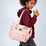LSB Peach 3D Puppy & Cat stylish & casual Tote Bag for Teens & Adults