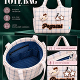 LSB Pink Checks Pegasus stylish & casual Tote Bag for Teens & Adults