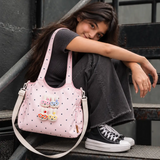 LSB Pink Heart 3D Glasses Bunny stylish & casual Tote Bag for Teens & Adults