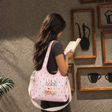 LSB Pink Heart 3D Glasses Bunny stylish & casual Tote Bag for Teens & Adults